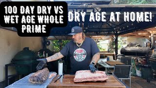 Dry Age VS Wet Age 100 day Whole Prime Rib Start to finish plus a live fire steak Test [upl. by Maxie]