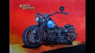 Detailed Drawing of HARLEY DAVIDSON Gambar Harley Davidson super detail dadingtimur [upl. by Whitten255]