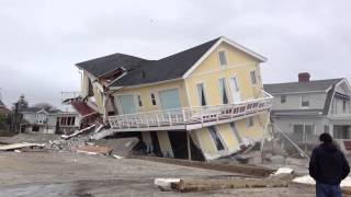 Falling house after Hurricane Sandy [upl. by Wolliw]