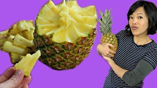 How to Pull Apart a PINEAPPLE  Pineapple Peeling  Fruity Fruits [upl. by Navar]