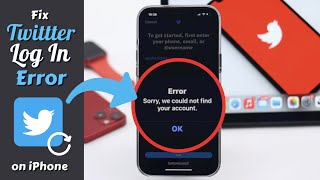 Fix Twitter Login Error on iPhone 2022 [upl. by Tiphany]