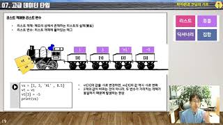 인공지능 0502 딥러닝을 위한 파이썬 05 리스트 튜플 딕셔너리 반복문 [upl. by Violet]