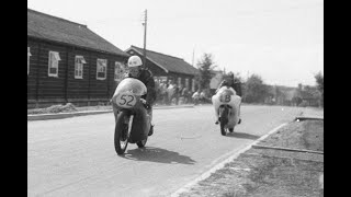 Whit Monday 6th June 1960  Solo amp Sidecar Motorcycle Road Racing at Blandford Camp Dorset [upl. by Selie565]