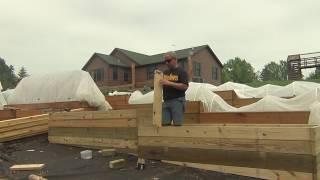 Building Raised Bed Garden on slope Part 2 [upl. by Orsola]