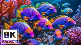 The Living Ocean 8K  A World of Diversity  Colorful Fishes Of The Ocean [upl. by Eelatan]