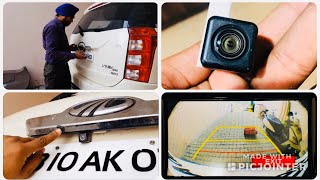 How to install Reverse Backup Rear View Camera in XUV 500  Mazda’s Wide angle backup camera [upl. by Ikcin]