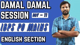 IBPS PO MAINS  DAMAL DAMAL SESSION  DAY  11  ENGLISH SECTION  MRABITH [upl. by Aicirtak]