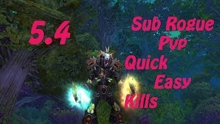 Wow MoP lvl 90 Sub Rogue Pvp 54 [upl. by Isawk]