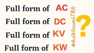 top 50 full Form  ac and dc Full form  ppsc full Form for basic knowledge shakilnuml786 [upl. by Toback]