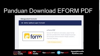 Panduan Download Eform PDF Badan [upl. by Aelak]