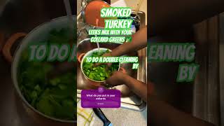 Collard Greens fypシ゚viral cooking turkeywings collards shortsviral [upl. by Lakin145]