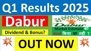 DABUR Q1 results 2025  DABUR results today  DABUR Share News  DABUR Share latest news today [upl. by Roxine749]