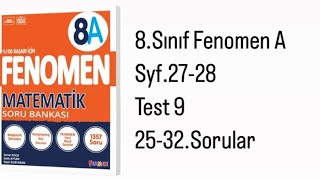 8SINIF FENOMEN A S2728 TEST 92532SORULAR [upl. by Smail]