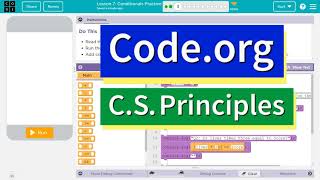 Codeorg Lesson 72 Conditionals Practice  Tutorial and Answer  Unit 4 CS Principles [upl. by Yerhpmuh112]