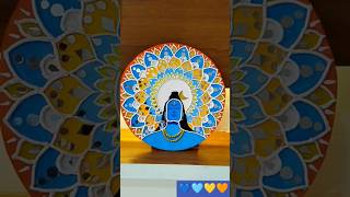 Shiva Mandala Art🌿🌷  Abstract  Aesthetic  Beautiful  Just keep watching🤯❣️✨shorts viralvideo [upl. by Akimas]