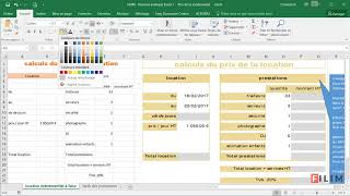 Excel  1 Basique  Exercice Prix de la location [upl. by Oek]