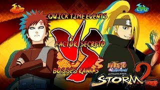 Naruto Ultimate Ninja Storm 2 1080p Boss 2 Deidara Rank S  Gaara vs Deidara Factor Secreto [upl. by Callas]