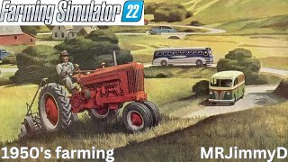 Farming Simulator 22  1950s Farm  Lets Play  New Roller [upl. by Aihsele]