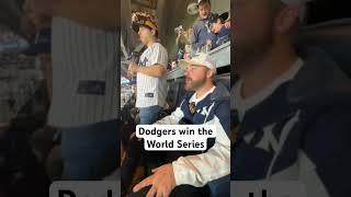 Jomboy watches Dodgers win World Series at Yankee Stadium yankees mlb dodgers worldseries [upl. by Januarius]