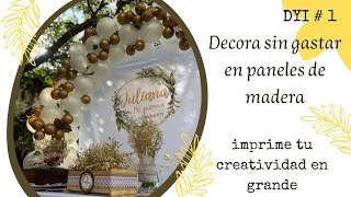 DECORACIÓN FONDO para FIESTAS 🎇  MONTAJE de PHOTOCALL  COMO IMPRIMIR a gran ESCALA [upl. by Haorbed]