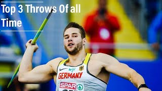 Johannes Vetter  Second longest Javelin Thrower 🌏 9776m  Top 3 Throws [upl. by Other]