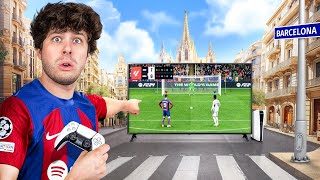 I Challenged Strangers to FIFA in Barcelona 🇪🇸 [upl. by Aprile217]