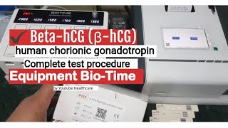 Beta hCG Quantitative Test  human chorionic gonadotropin  Complete Test Procedure  BioTime [upl. by Nyleahcim]