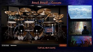 Attack Attack  Concrete Virtual Drumming Cover by Yulius Rovell [upl. by Aloek]