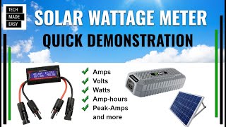 Solar Wattage Meter and Power Analyzer Quick Demo by Powerwerx [upl. by Mandal]