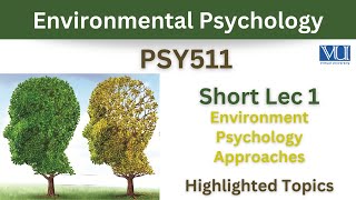 PSY511 Short Lecture 1Environmental PsychologyApproachesMidterm PreparationPsy511 Lec1Highlight [upl. by Ainelec]