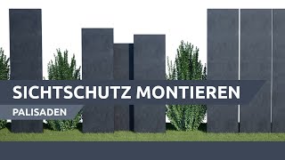 Sichtschutz montieren Palisaden [upl. by Palma]