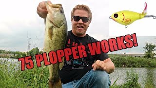 FISHING THE NEW 75 WHOPPER PLOPPER AND SWIM JIGS [upl. by Nylasoj]