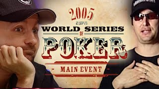 World Series of Poker Main Event 2005 Day 1 with Daniel Negreanu amp Phil Hellmuth WSOP [upl. by Nawtna445]