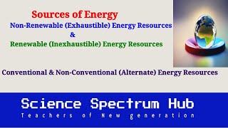 Conventional and NonConventional Sources of Energy  Renewable and Nonrenewable energy sources [upl. by Amles]