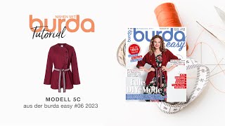 Nähanleitung Nähen mit burda – Lässige Wolljacke 5C  burda easy 623 [upl. by Ixela673]