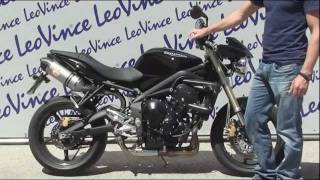 The LeoVince SBK LV One EApproved EVO II Slipons for Triumph Street Triple 675 20102011 [upl. by Ashil]