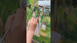 Live wedding painting process  outdoor ceremony in Egmond the Netherlands [upl. by Notnelc]