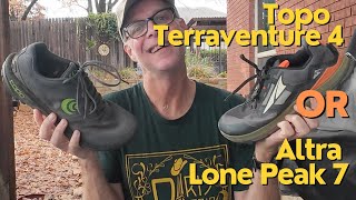 Which shoe for you  Altra Lone Peak 7 or Topo Terraventure 4 [upl. by Idnir267]