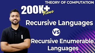 Lec60 Recursive vs Recursive Enumerable Languages  TOC [upl. by Imojean825]