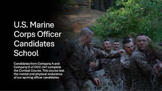 USMC OCS Company A and Company D of OCC 247 complete the Combat Course [upl. by Esihcoc]