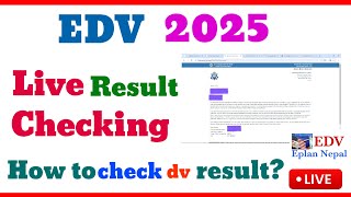 How to check dv result  dv lottery result 2025 live [upl. by Delaryd]