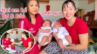 Hôm nay Hiền bế Con lên nhà Mai chơi Hiền nhận được quà từ ông bà cô chú anh chị Hiền rất Vui [upl. by Rieger]