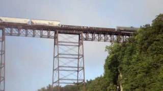 Train on the bridge at Letchworth State Park [upl. by Atiluj]