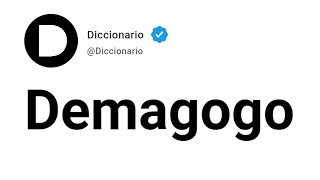 Demagogo Significado En Español [upl. by Ameluz]