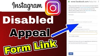 Instagram account disabled appeal form link 🤗Instagram help center  customer care  coustom service [upl. by Yrolam]