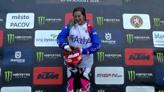 Kiara Fontanesis ALSicebucketchallenge  FIM Motocross of European Nations [upl. by Notaek]