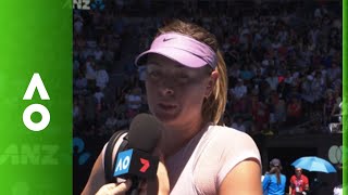 Maria Sharapova on court interview 2R  Austrailan Open 2018 [upl. by Win]