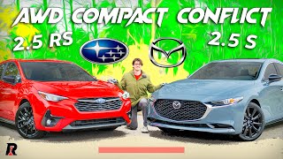 2024 Mazda3 AWD vs Subaru Impreza  Muddy Waters [upl. by Dafna]