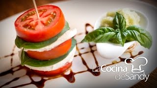 Ensalada Caprese con Espuma de Albahaca en Recetas de ensaladas  Comida italiana y comidas faciles [upl. by Eimia]