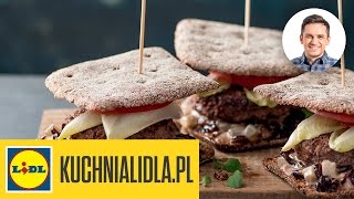 🍔 Burgery wołowe z sosem z karmelizowanej cebuli  Michał Dobosz  Przepisy Kuchni Lidla [upl. by Shulins76]